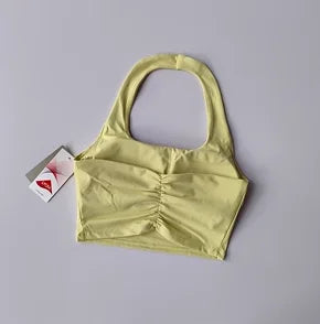 Backless Bliss: Sexy Sports Bra & Yoga Crop Top THRIXINE