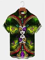2024 Men's Mardi Gras Shirt 3D Print Short Sleeve Casual Shirts Streetwear Loose Plus Size Mens Hawaiian Shirts Tops T-Shirt Lootquake LLC