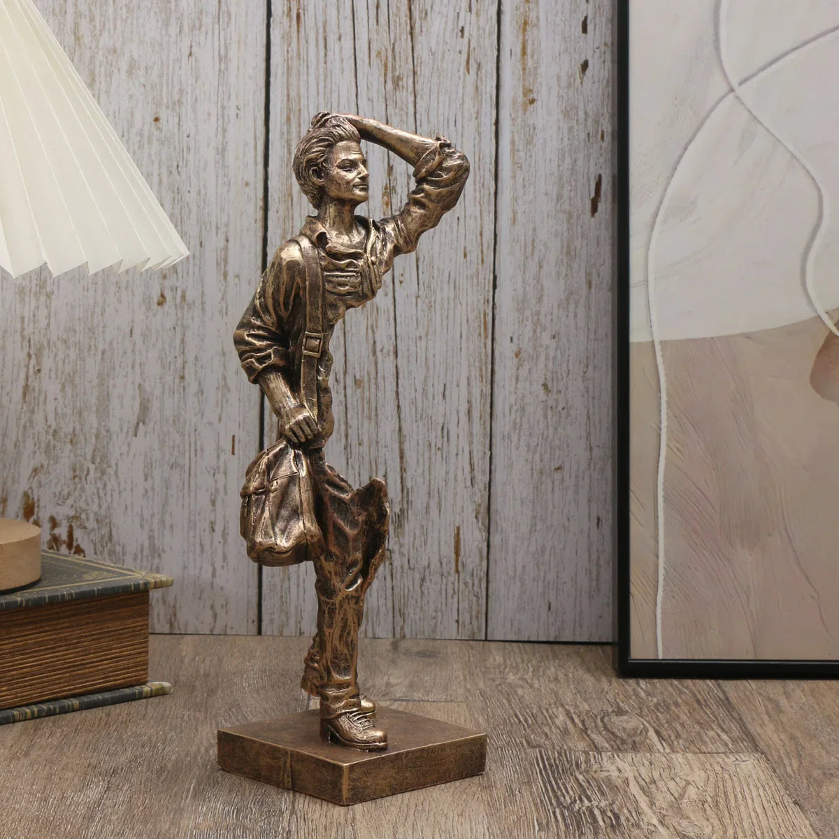 Traveler Sculpture - Abstract Resin Decor for Home & Office, Versatile Indoor/Outdoor Accent Piece Lootquake LLC