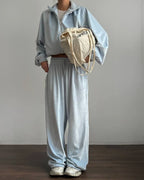 Velvet Casual Hoodie & Trousers Set for Women