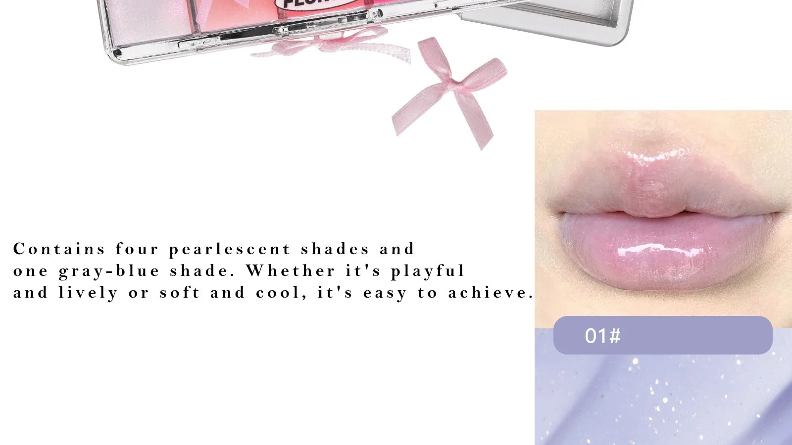 FLORTTE 10-Color Lip Palette Lip Gloss and Lipstick Glossy Moisturizing Pigmented Multifunctional Easy to Apply Lootquake LLC