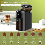 Wancle Electric Burr Coffee Grinder Adjustable Burr Mill Conical Coffee Bean Grinding with 28 Precise Grind Setting 220V/120V Pi-Mart