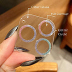 Glitter Full Cover Camera Lens Protector on For iPhone 12 13 11 Pro Max Mini 9H Tempered Glass Cover iPhone11 Camera Sticker Cap Lens Ring Cover Stevvex