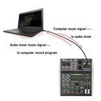 99 DSP Effects Mixing Console Podcast Mini 4/6 Channels Sound Audio Mixer Individual 48V Bluetooth USB PC Play Record AM-AX4/6 Lootquake LLC