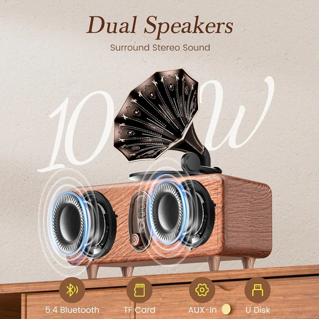 AS36 Bluetooth Speaker Features High-Quality Retro Multi-Functional FM Radio High-Volume Wireless Audio System Subwoofer Gift Lootquake LLC