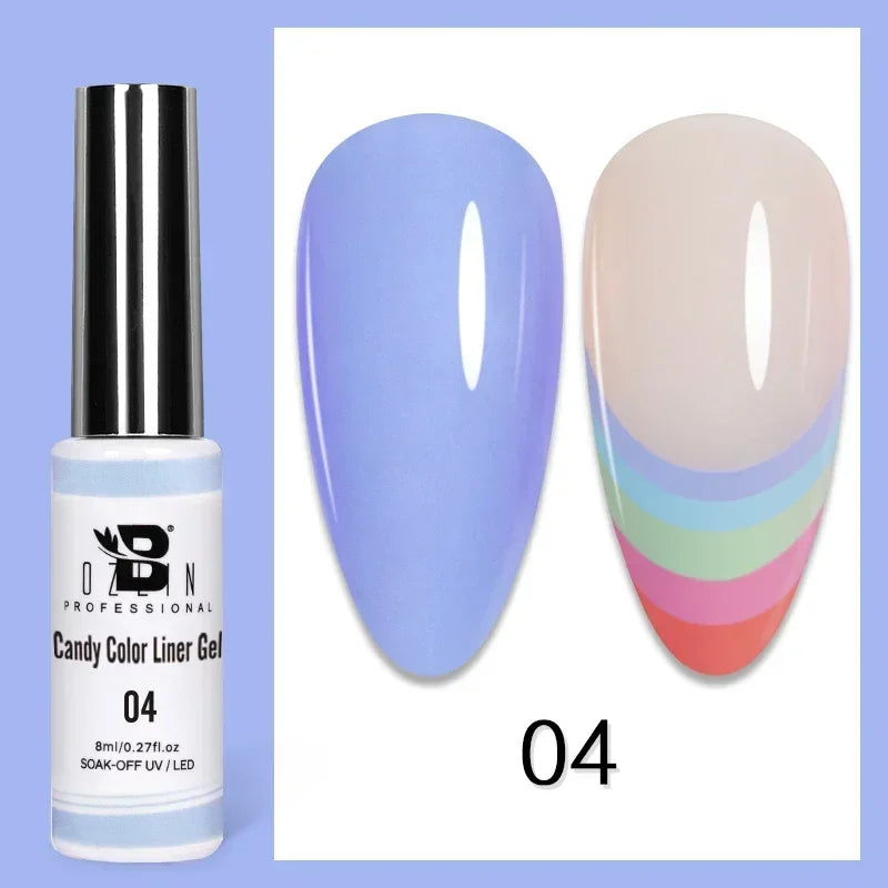 5ML Gold Silver Metallic Liner Paint Gel Polish Chrome Mirror Metal Effect Super Bright French UV LED Semi Permanent Nail Gel Lootquake LLC