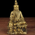 Chinese Brass Seiko Taoism Taishang Laojun Crafts Buddha Statue Ornament Sculpture Carving Buddha Statue Collection Home Decor Lootquake LLC