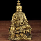 Chinese Brass Seiko Taoism Taishang Laojun Crafts Buddha Statue Ornament Sculpture Carving Buddha Statue Collection Home Decor Lootquake LLC