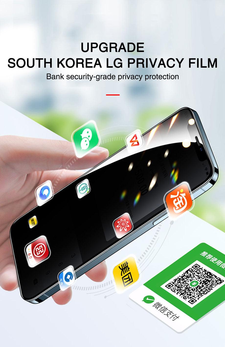 200D Anti Glare Tempered Glass For iPhone 13 12 11 14 Pro Max Mini Privacy Screen Protector iPhone 14 7 8 Plus XR X Screen Glass Anti Spy Tempered Glass Screen Protector Full Coverage Stevvex