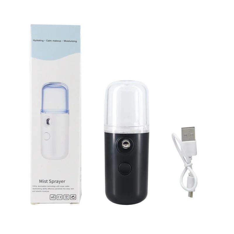 Spray Moisturizing Instrument Face Humidifier Mini Portable Portable Charging Beauty Instrument Cold Spray Machine Face Steamer