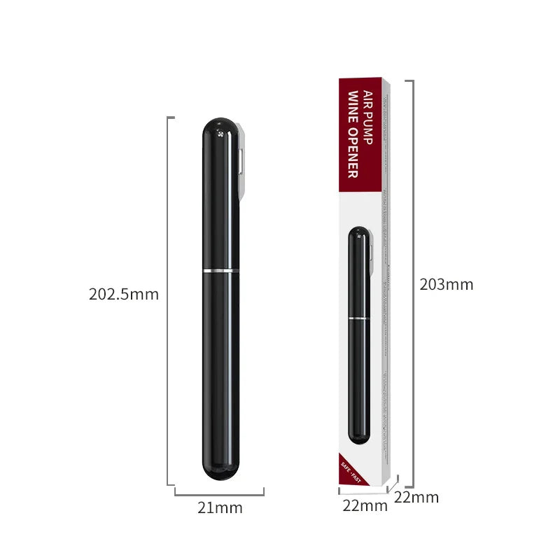 Portable Handheld 2-in-1 Air Pressure Wine Opener with Air Pump And Cork Remover Foil Cutter Compact Desktop Cicerone for Party