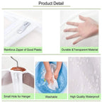 Clothes Dust Cover Plastic Waterproof Transparent Clothing Covers Home Storage Bag Clothing Hanging Garment Bag Wardrobe Storage Lootquake LLC