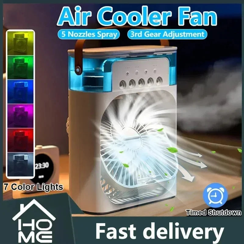 3 In 1 Fan AIr Conditioner Household Small Air Cooler LED Night Light Portable Humidifier Air Adjustment Fan Office Home Fan New Lootquake LLC