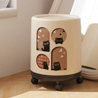 Premium Household Trash Can - Stylish Lidded Waste Bin with Wheels, Oversized Multipurpose Garbage Bin for Living Room & Bedroom Lootquake LLC
