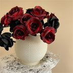 Halloween Decoration Artificial Flowers Bouquet With Pumpkins & Black Roses, Halloween Table Centerpiece For Dining Living Room Lootquake LLC