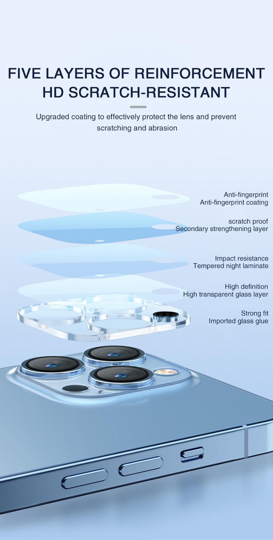 3D Camera Glass Protectors for iPhone 13 14 Pro Max 12 Mini XR HD Back Lens Protective Glass Film on iPhone 11 12 PRO MAX X XS Stevvex