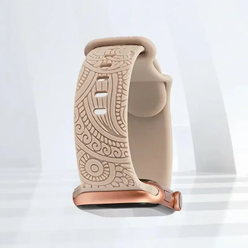 Apple Watch Silicone Strap - Stylish, Engraved Design - SJB-DIAMOND ELITES