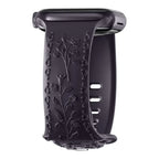 Apple Watch Silicone Band - Floral Engraved - Stylish Design - SJB-DIAMOND ELITES
