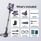 INSE S10 Cordless Vacuum Cleaner, 6-in-1 Stick Vacuum with 30Kpa 350W Suction, Max 50 Min Runtime Rechargeable Vacuum for Home