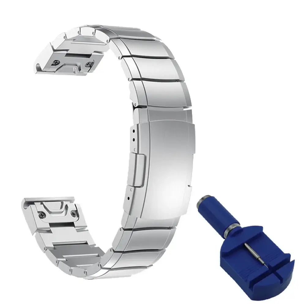 Garmin Stainless Steel Band - Premium QuickFit Strap - SJB-DIAMOND ELITES