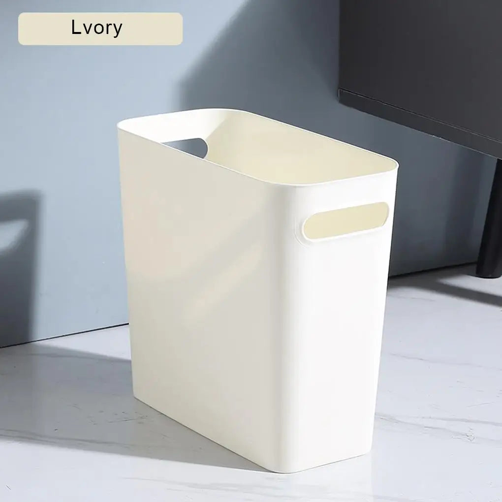 Slim Large Trash Can Wastebasket Garbage Container High-Capacity for Bedroom Kitchen Office Storage Bin Orange Lootquake LLC