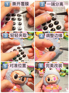 17cm Labubu V1v2 Custom Gorgeous And Exquisite Eye Stickers Eyelash Stickers Vinyl Dolls Makeup Diy Tools Accessories Lootquake LLC