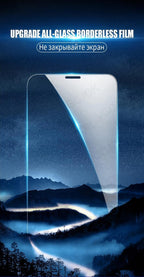 9D Full Cover Tempered Glass For iPhone 14 Plus 13 12 11 Pro Max mini Screen Protector iPhone X XR XS Max Protective Film 9H Tempered Glass Film Case-Friendly Screen Protector for iPhone Stevvex