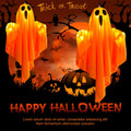 Halloween Glowing White Ghost Hanging Ghosts with Fairy Lights Halloween Outdoor Decoration 50cm Halloween Party Decoration Lootquake LLC