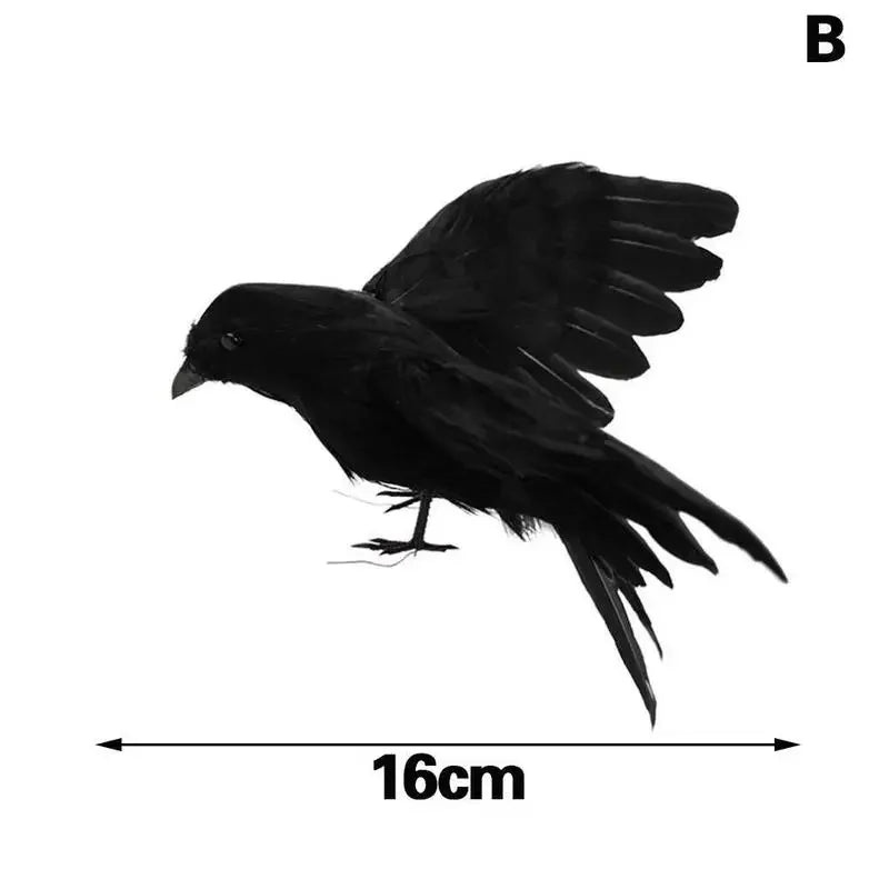 Halloween Decoracion Simulation Black Crow Raven Bird Repellent Pest Control Pigeon Repellent Event Party Bar Decoration Lootquake LLC