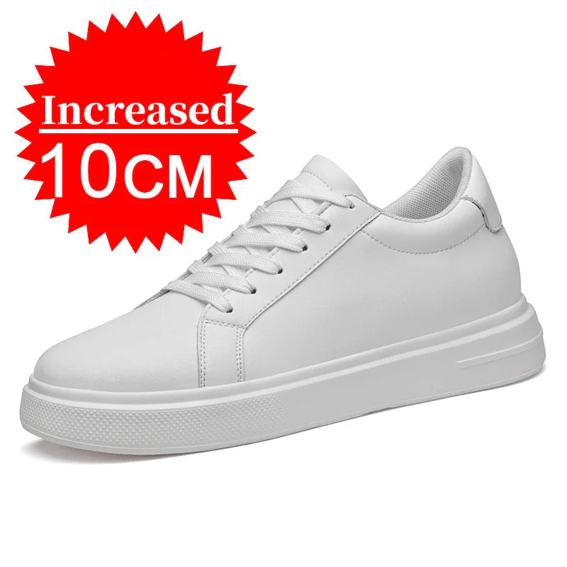 New Summer Men's Sneakers Elevator Shoes Heightening Height Increase Insole 7-8CM High Heels Shoes Leather Sport Shoes Men Shoes Lootquake LLC