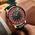 Pindu Player Gambling Series Men's Watch European Roulette Poker Game Fully Automatic Mechanical Sports Design Party Watch