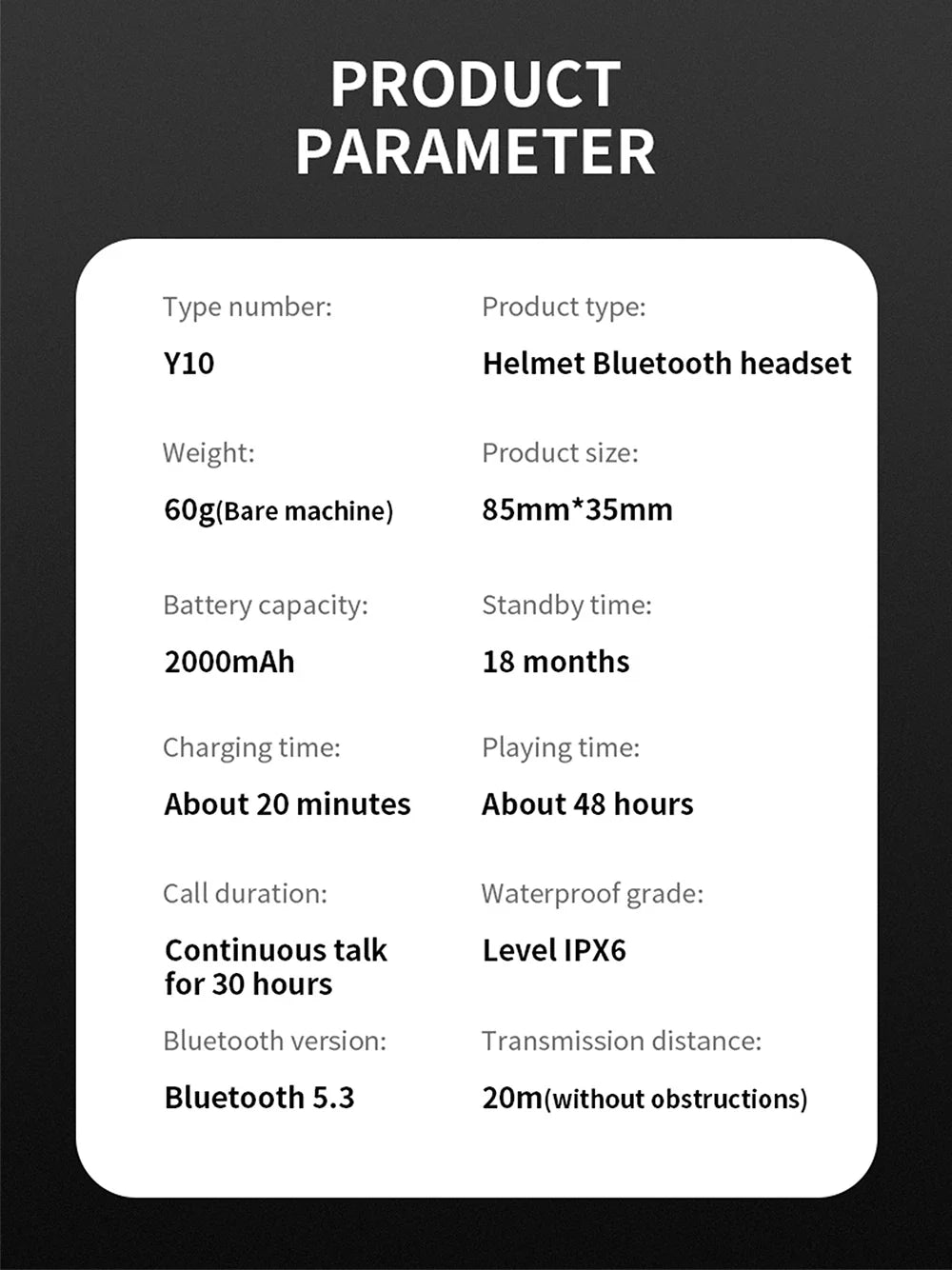 Bluetooth 5.3 Helmet Headset Wireless Hands-free Call Phone Kit Motorcycle Waterproof Earphone MP3 Music Player Speaker for Moto Lootquake LLC