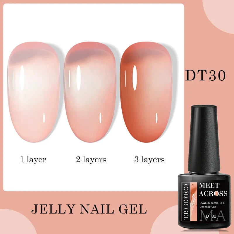 7ml Milky Jelly White Gel Nail Polish Natural Luster Long Lasting Nail Art All for Home DIY Manicure Soak Off UV LED Gel Vernis Lootquake LLC