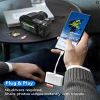 USB C To SD/TF Memory Card Reader, 3-in-1 USB C Card Read Compatible With iPhone 15 Pro iPad Mac MacBook Laptop Android,PC & Acc
