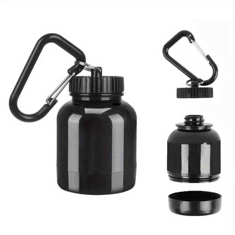 1pc Protein Powder Jar with Carabiner Portable Shaker Cartridge, Suitable for Outdoor Sports, Gym Fitness Lootquake LLC