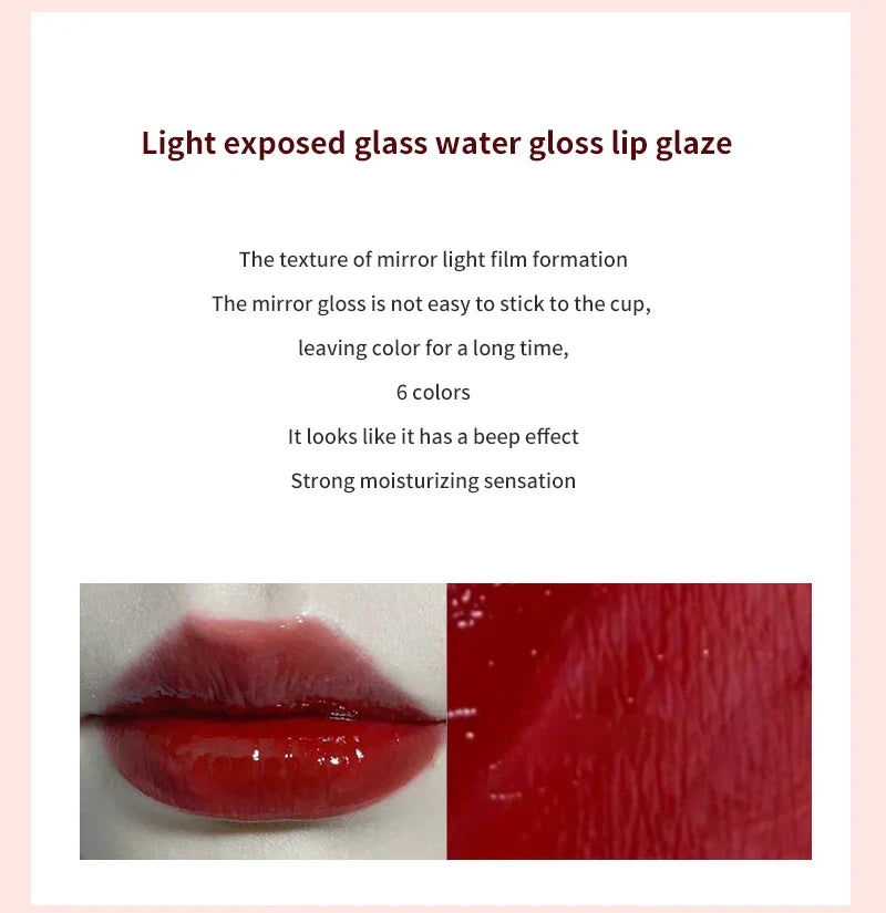 HERORANGE Light Glass-Like Lip Lacquer - Mirror Shine, Hydrating Formula; Smudge-Proof, Long-Wear, and Skin-Brightening Lootquake LLC