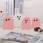 4PCS Wooden Desktop Ornaments Halloween Decoration Creative Funny Ghosts Halloween Party Home Decor Statue Gift Lootquake LLC