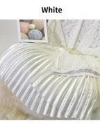 Classic Golden Velvet Pleated Skirt High Waist Retro Style Fashion Office Lady Pleated Long Skirt Winter Velvet Skirt 90cm Long