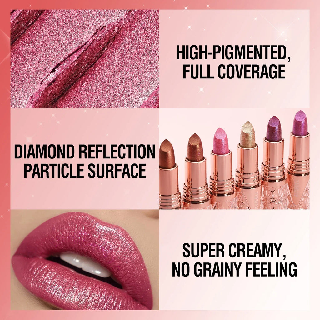 Fine Glitter lipstick, Quicksand Gold Lipstick, Moisturizing Silky Mermaid Girl Pink, Long-Lasting Waterproof Grapefruit Orange Lootquake LLC