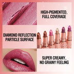 Fine Glitter lipstick, Quicksand Gold Lipstick, Moisturizing Silky Mermaid Girl Pink, Long-Lasting Waterproof Grapefruit Orange Lootquake LLC