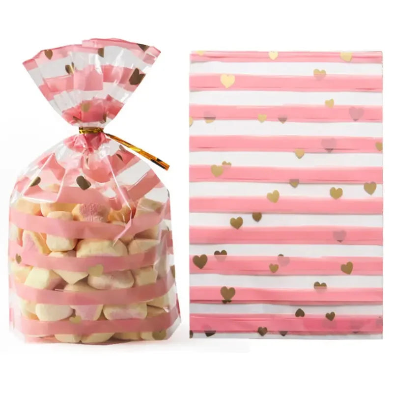 50Pcs Plume Plastic Bag Easter Birthday Party Candy And Sweets Gift Bags Natal Present Anniversaire Gift Wrapping Lootquake LLC