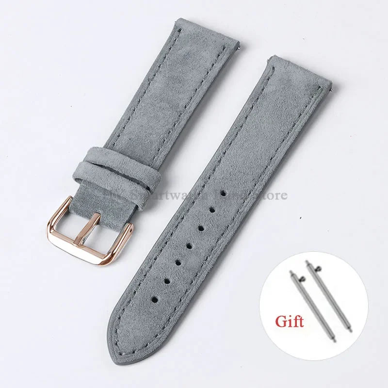 Polar Suede Leather Watch Strap For Polar Smartwatch - Handmade Quick Release