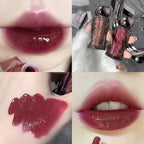 Dark Purple Lip Gloss Water Light Long Lasting Clear Moisturize Mirror Pink Peach Lip Tint Non Stick Cup Liquid Lipstick Makeup
