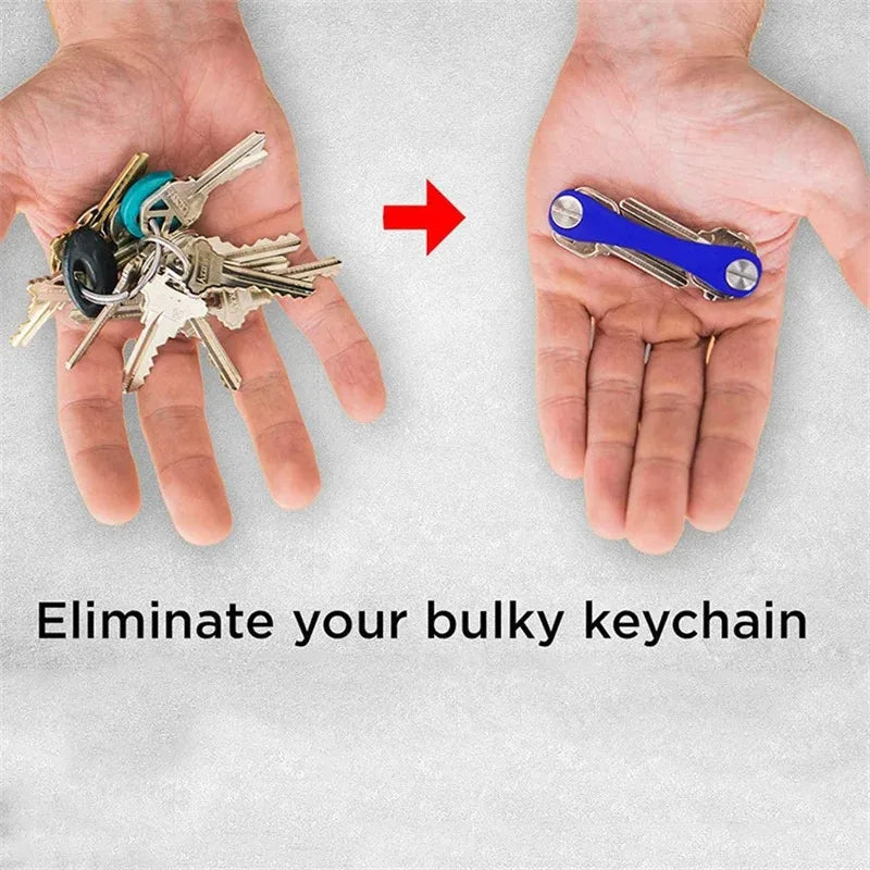 Smart key chain Mini Keychain Compact Key Decorative Holder Clip Home Storage Metal key Clip Aluminum Organizer Keychain Outdoor Lootquake LLC