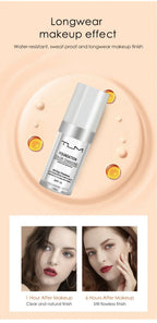 TLM TUM Liquid Foundation Cream Professional Full Coverage Face Concealer Waterproof Makeup Base Brighten Cover Dark Circles30ML Lootquake LLC