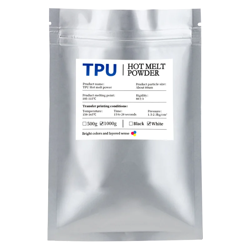 500g 1000g DTF Powder For Direct Transfer Film Printing White Hot Melt Powder For all DTF Printer Transfer on Fabric