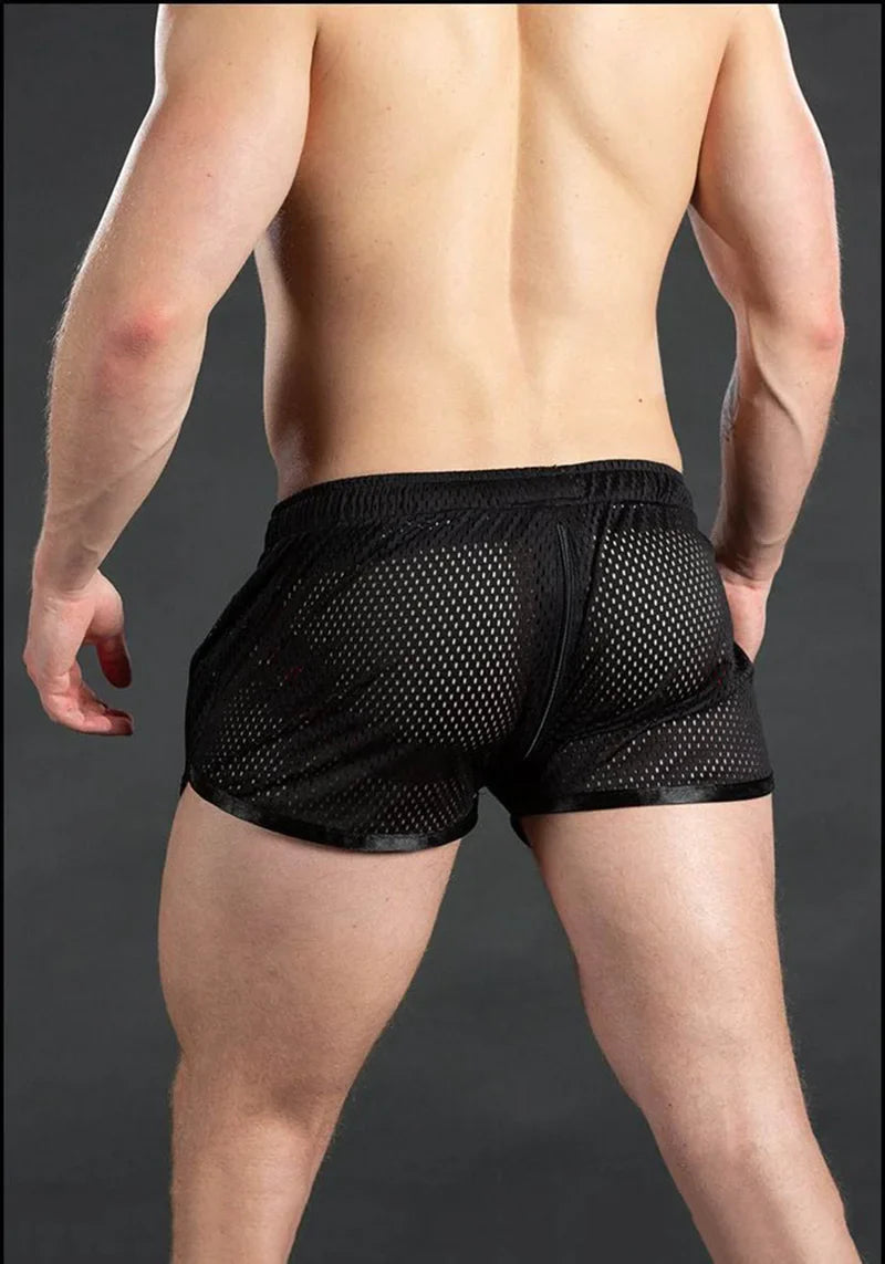 Men's sweatpants hole dry breathable sexy beach outdoor casual three-quarter pants（MNDK-05)