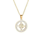 Delicate Crystal Cross Pendant Women Girls Necklace Elegant Party Wedding Jewelry Catholic Amulet Gift