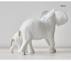 1pairs Creative Modern Decor Animal Resin Elephant Statues & Figurines Sculpture Living Room Table Ornaments Crafts Lootquake LLC