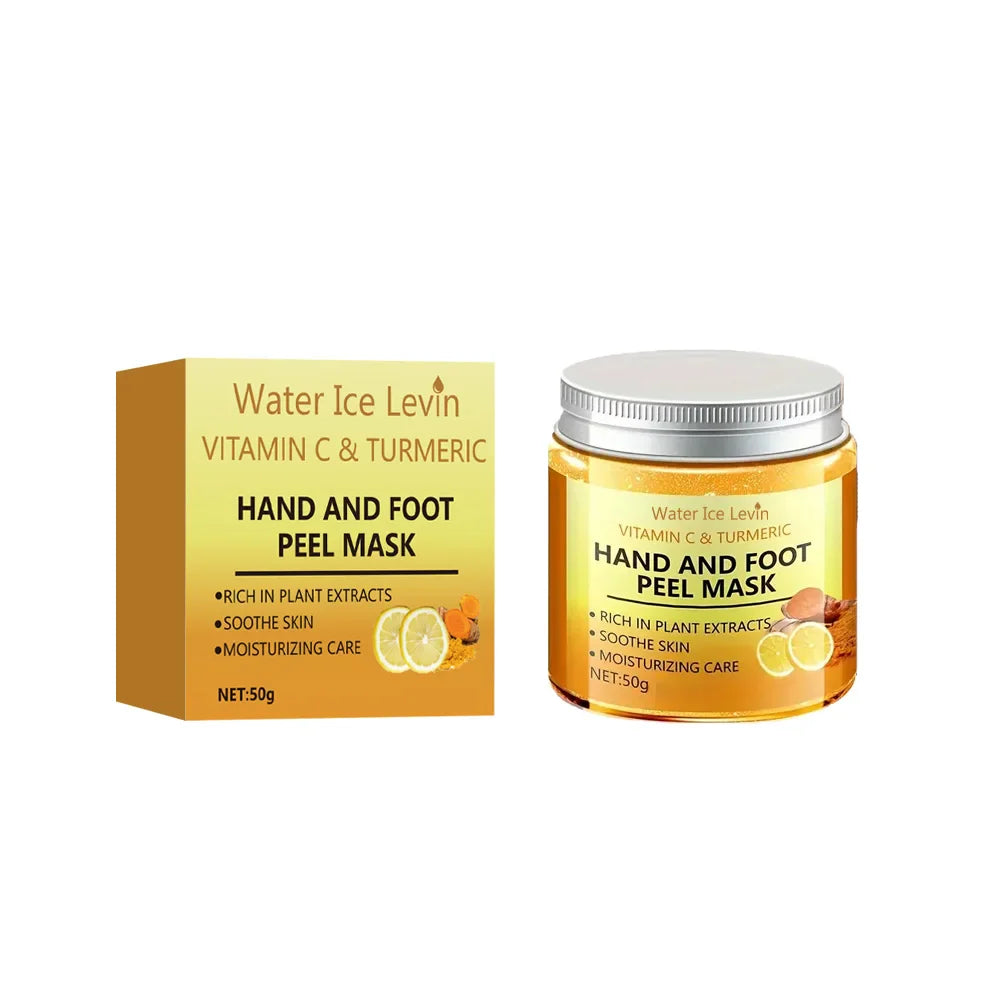 Vitamin c and turmeric hand wax mask for hands and feet, smoothing skin, gently cleansing hand mask, illuminating hand skin Lootquake LLC